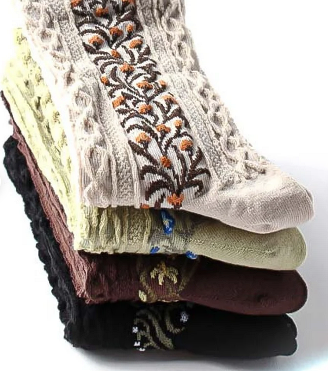 Women&#39;s Floral Cotton Socks