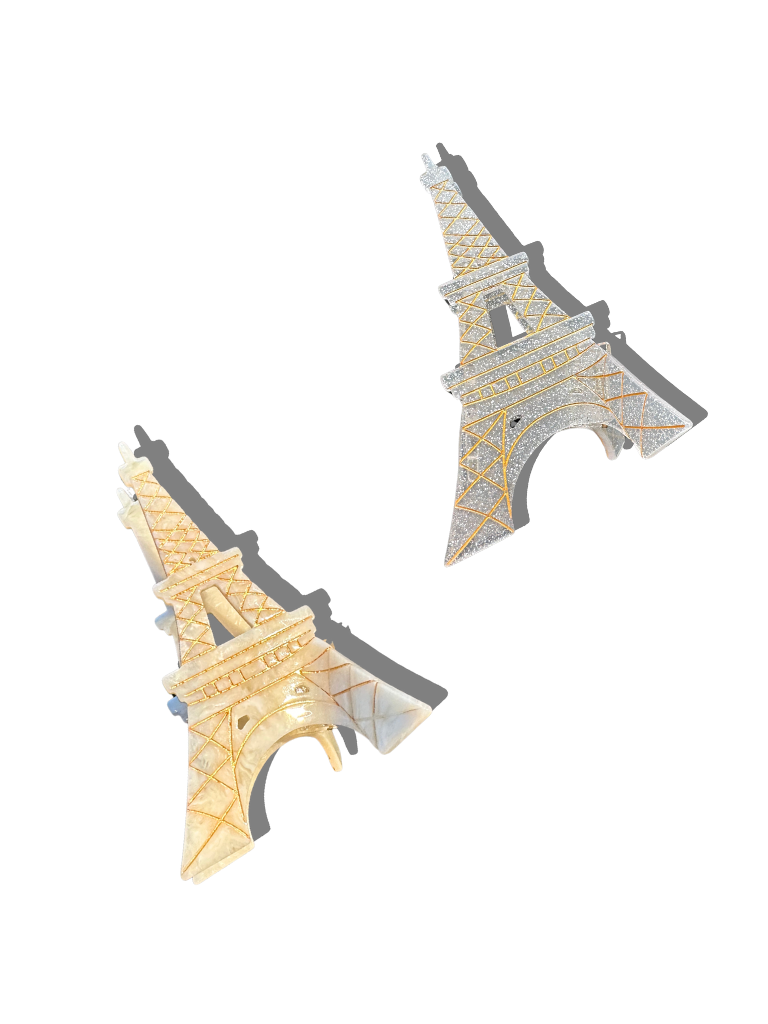 Hand-painted Eiffel Tower Paris Claw Hair Clip