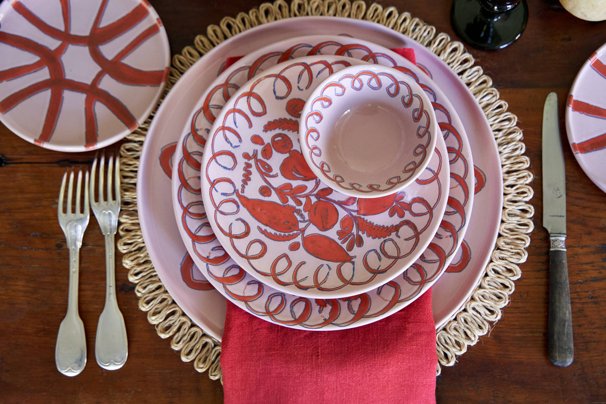 Amalfi Dinner Plate Pink - 10.6" Diameter