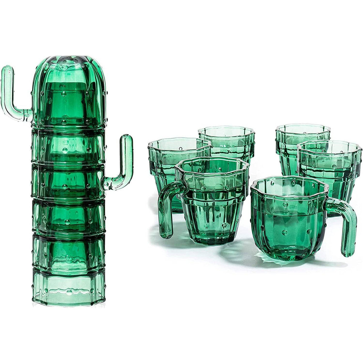 Cactus Stackable Set of 6 Glasses