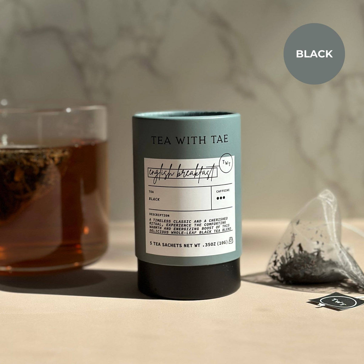 English Breakfast Black Tea Mini Tea Tube Gift (5 tea bags)