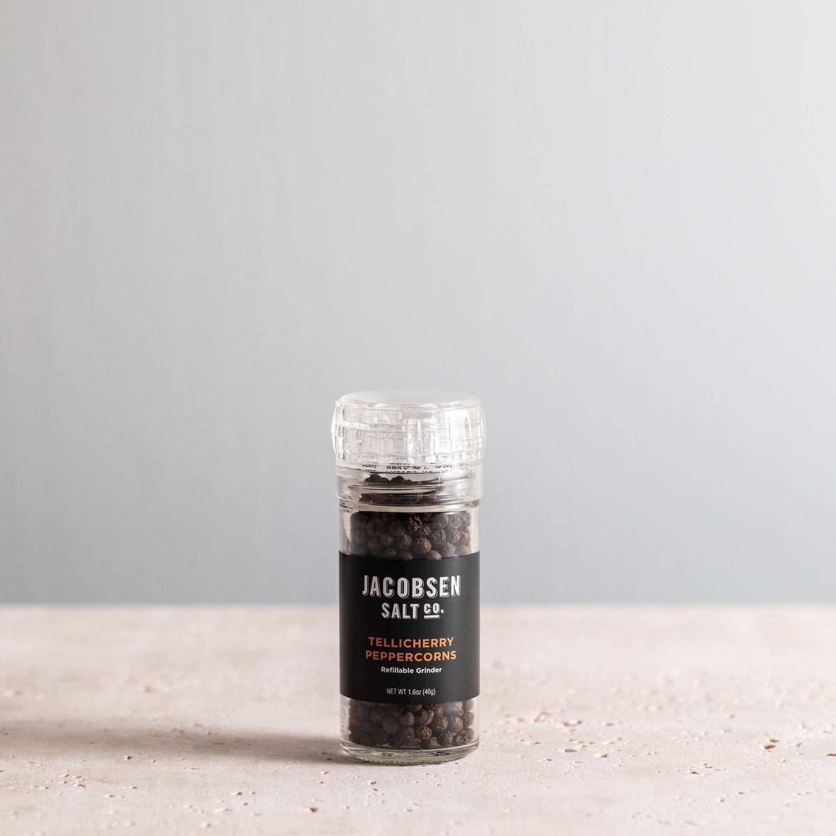 Tellicherry Peppercorn Grinder - Glass Pepper Grinder