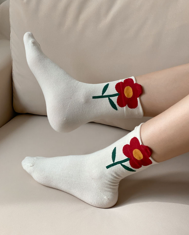 Women&#39;s Floral Design Socks