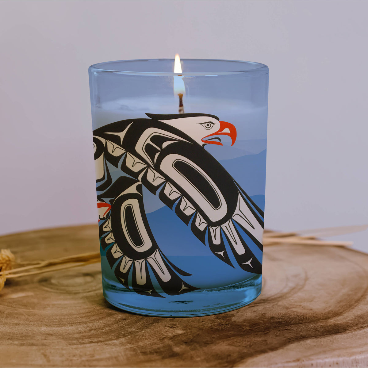 Indigenous Art Essential Oil Candle | Eagle