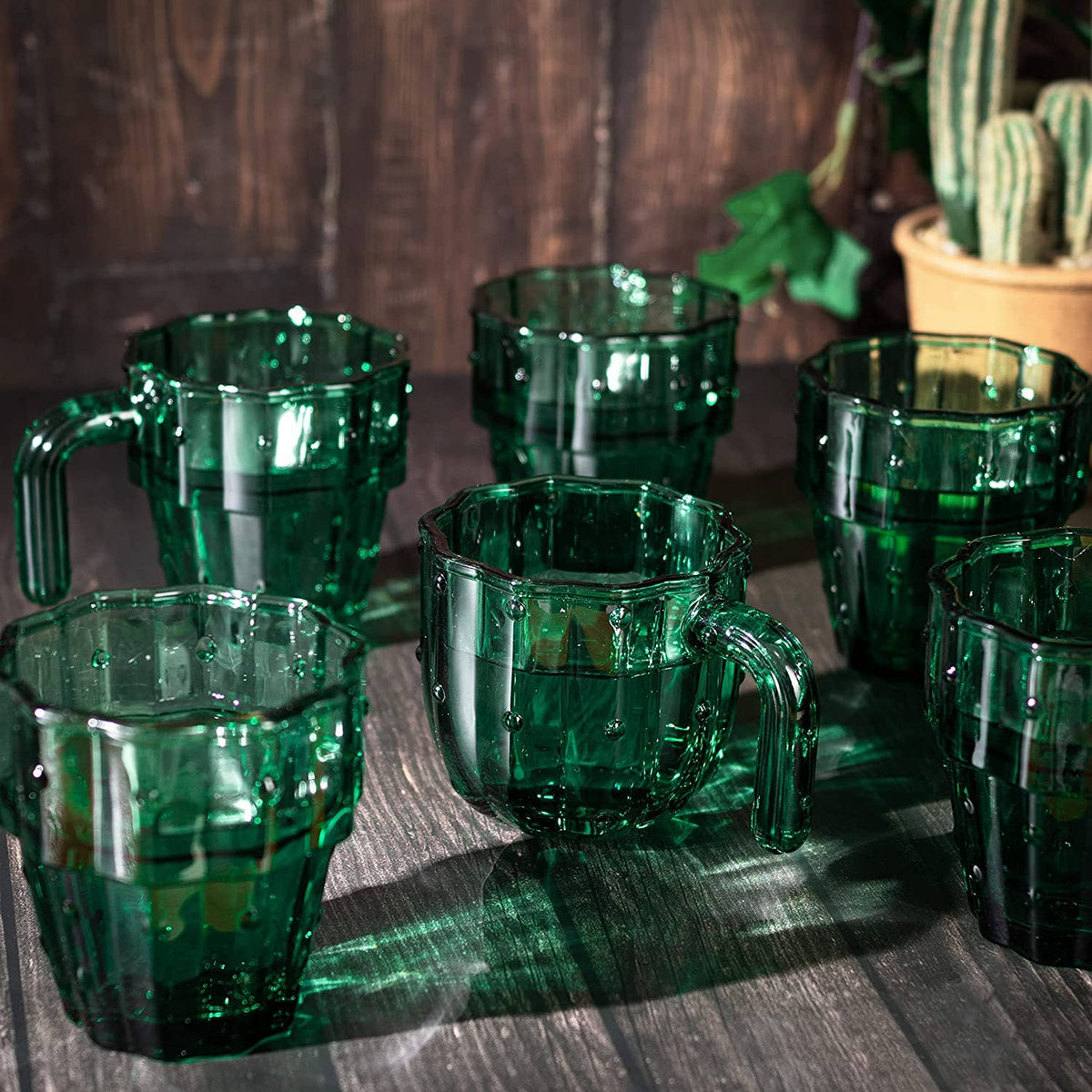 Cactus Stackable Set of 6 Glasses