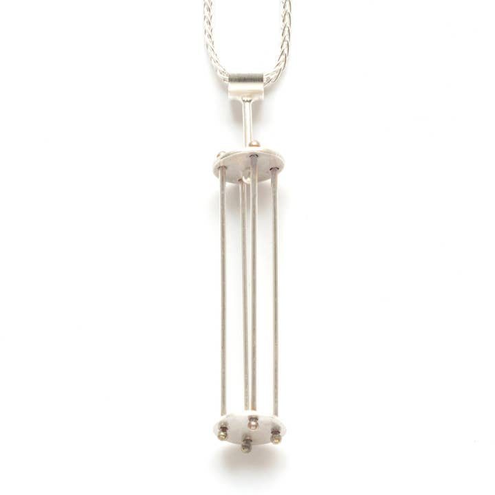 Vertical Round Cage Necklace