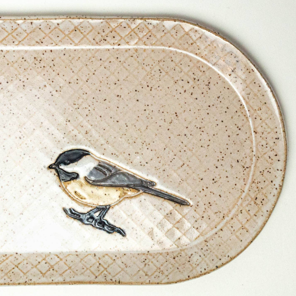 Chickadee Stoneware Platter