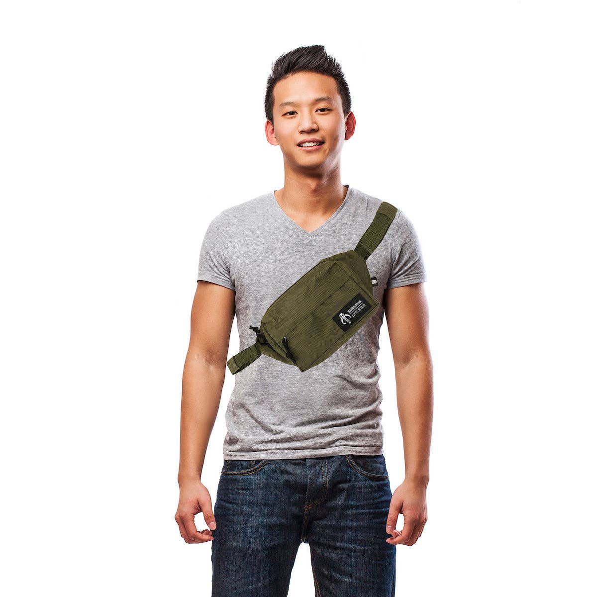 Star Wars The Mandalorian Crest 11.5” Olive Fanny Pack