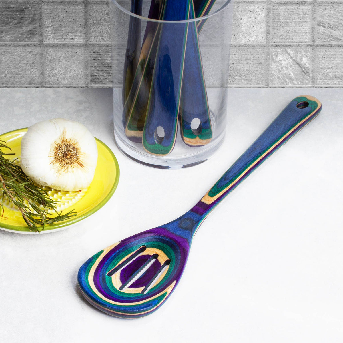 Baltique® Mumbai Colorful Wooden Slotted Spoon
