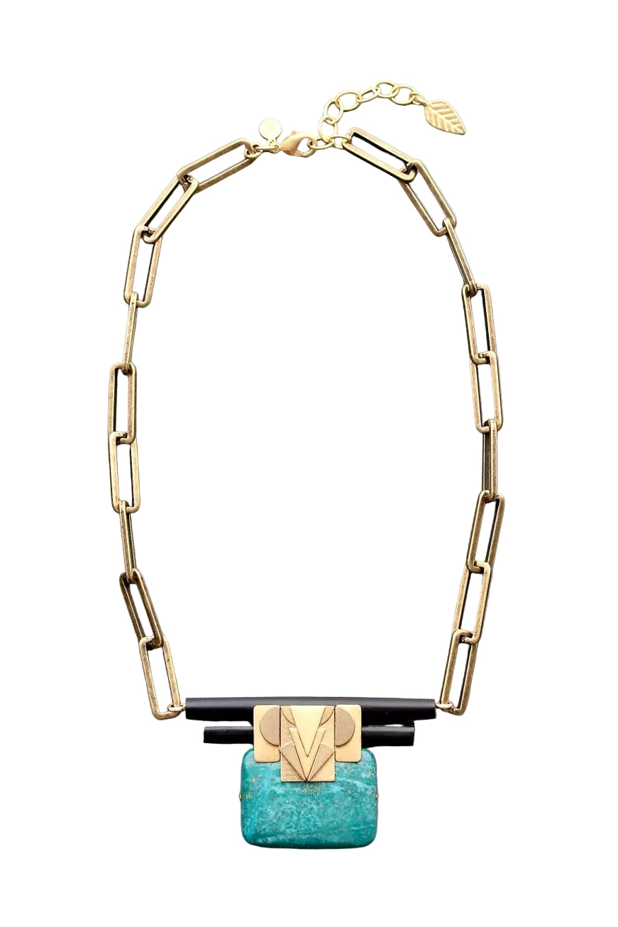 Turquoise Art Deco Necklace