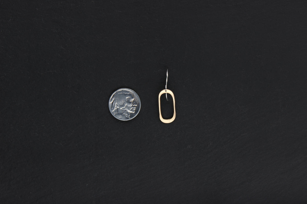 Soft Oval Earrings, Handmade 14K Gold Fill, Sterling Silver 