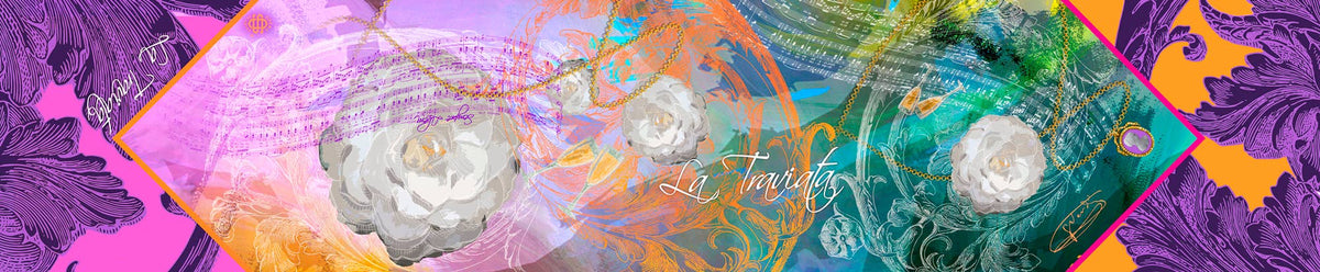 La Traviata Oblong Silk Scarf