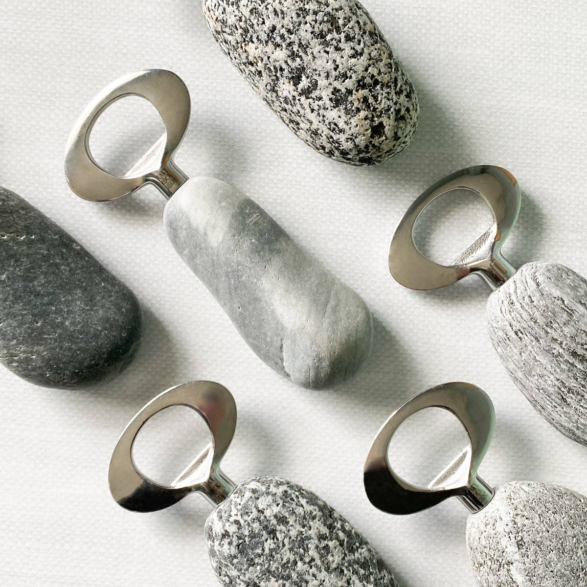 Nature-Inspired Stainless Steel Stone Bottle Opener