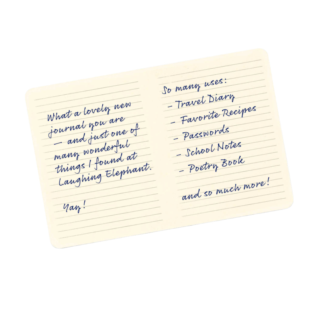 Notebook card with handwritten text on a gray background