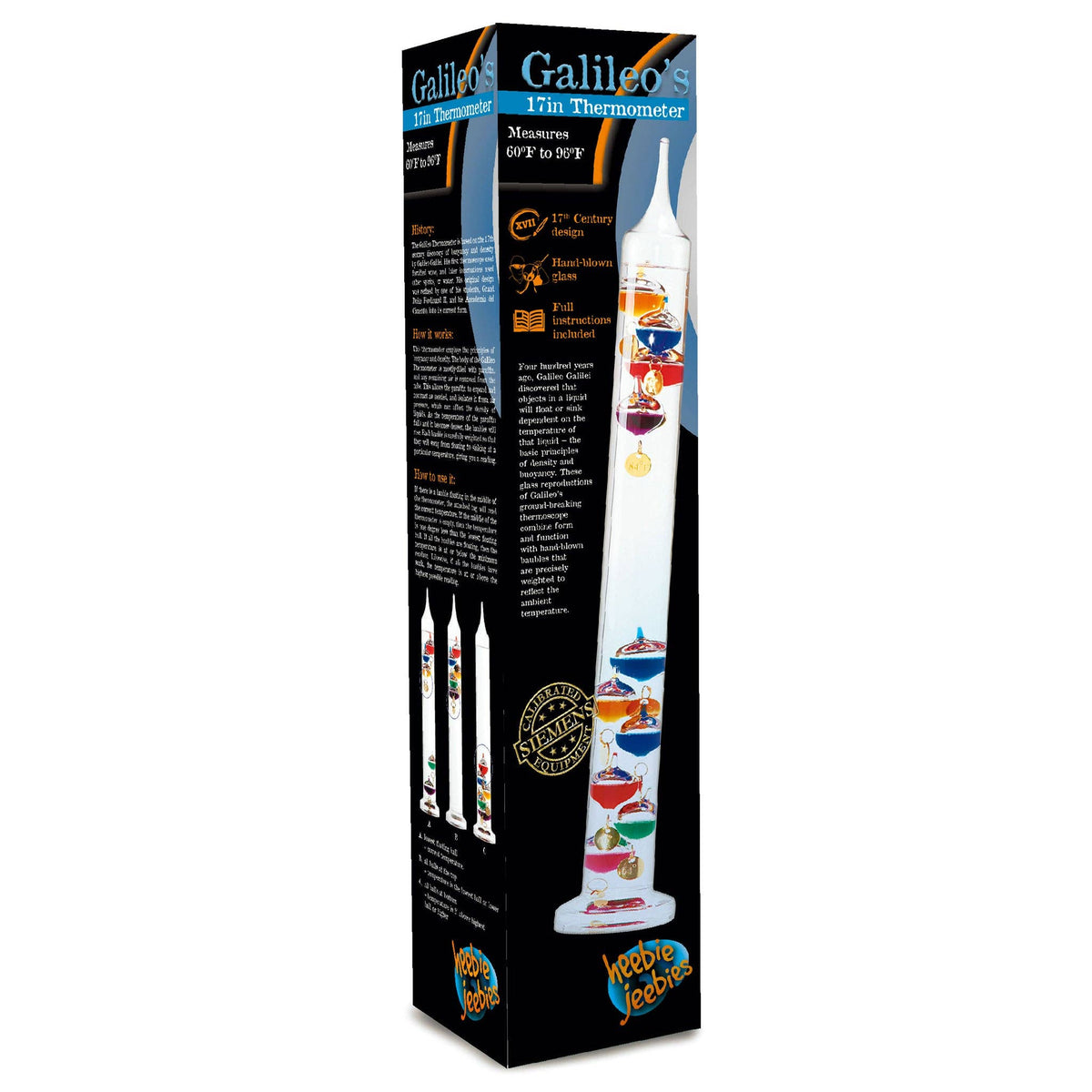 Galileo Thermometer Large 17" Classic Weather Tool