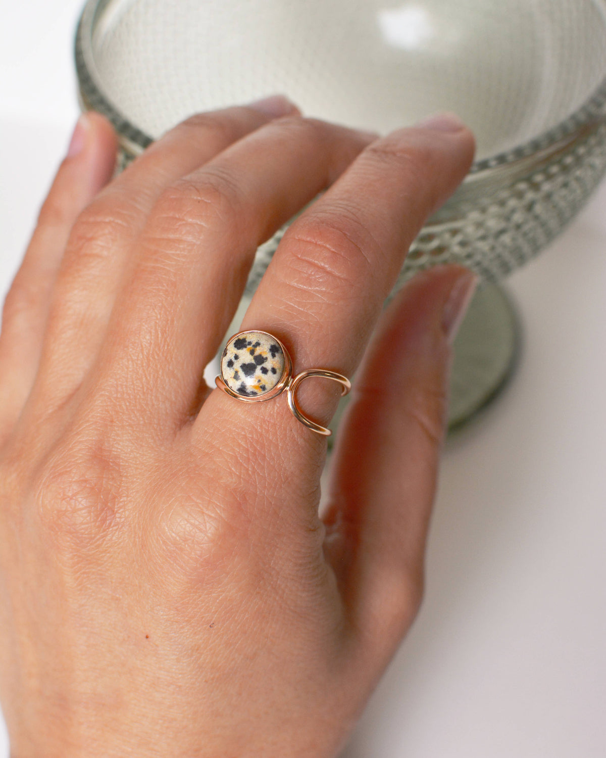 Lasso Ring, Dalmatian Jasper