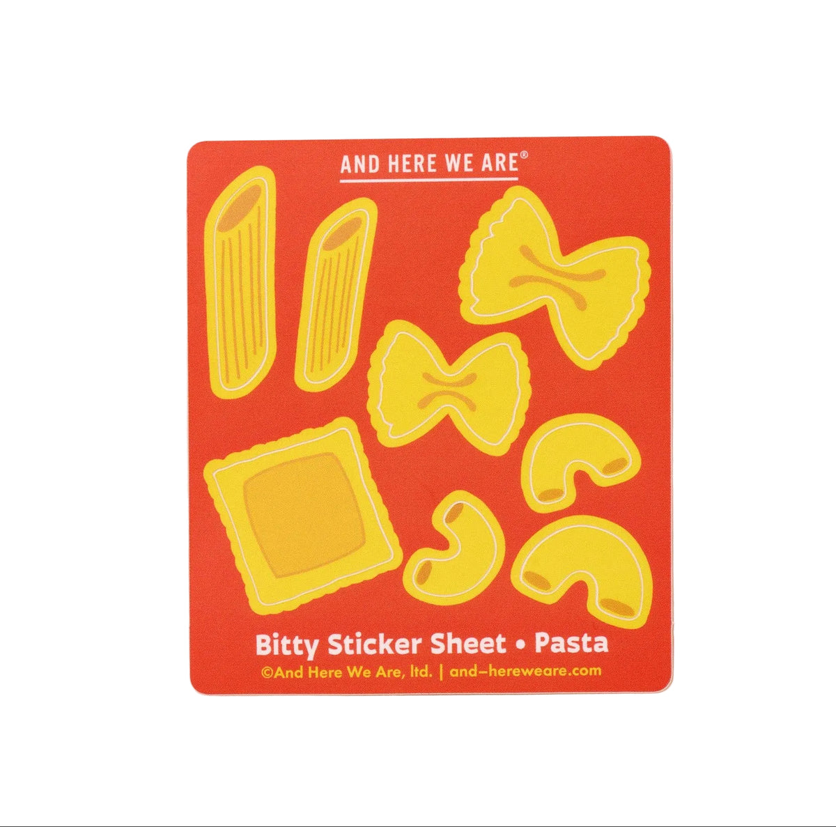 Pasta Bitty Vinyl Sticker Sheet