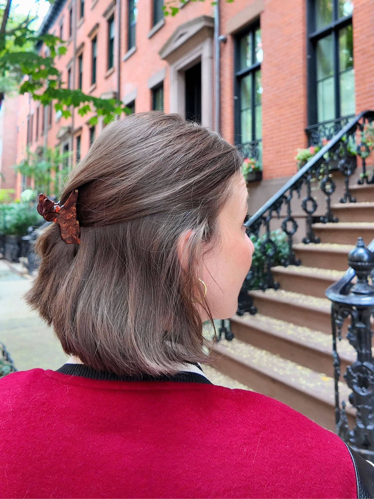 Hand-Painted Mini Dachshund Claw Hair Clip