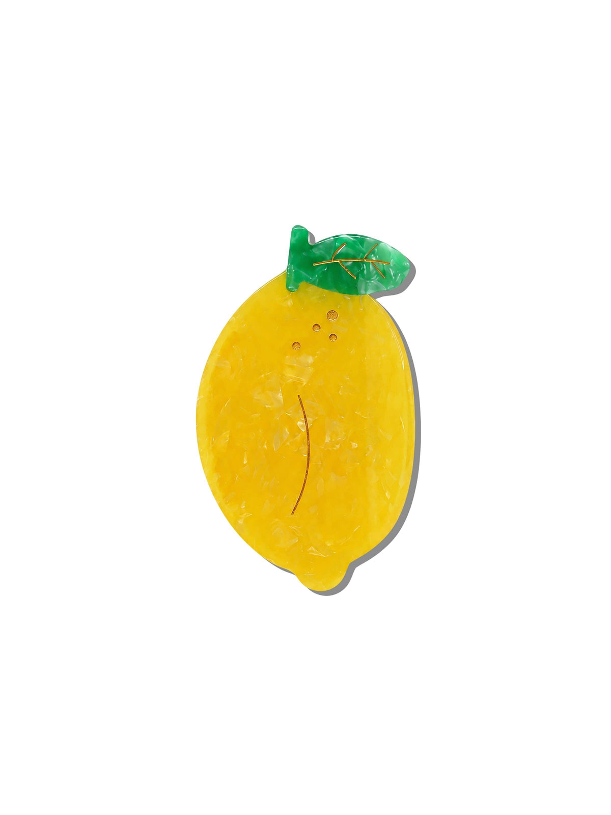 Hand-painted Lemon Fruit Claw Hair Clip | Eco-Friendly