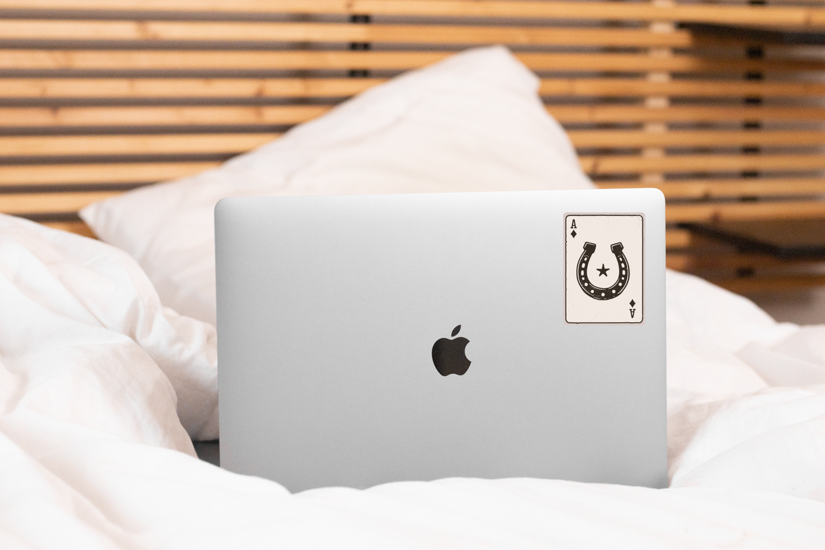 Horseshoe Playing Card Sticker