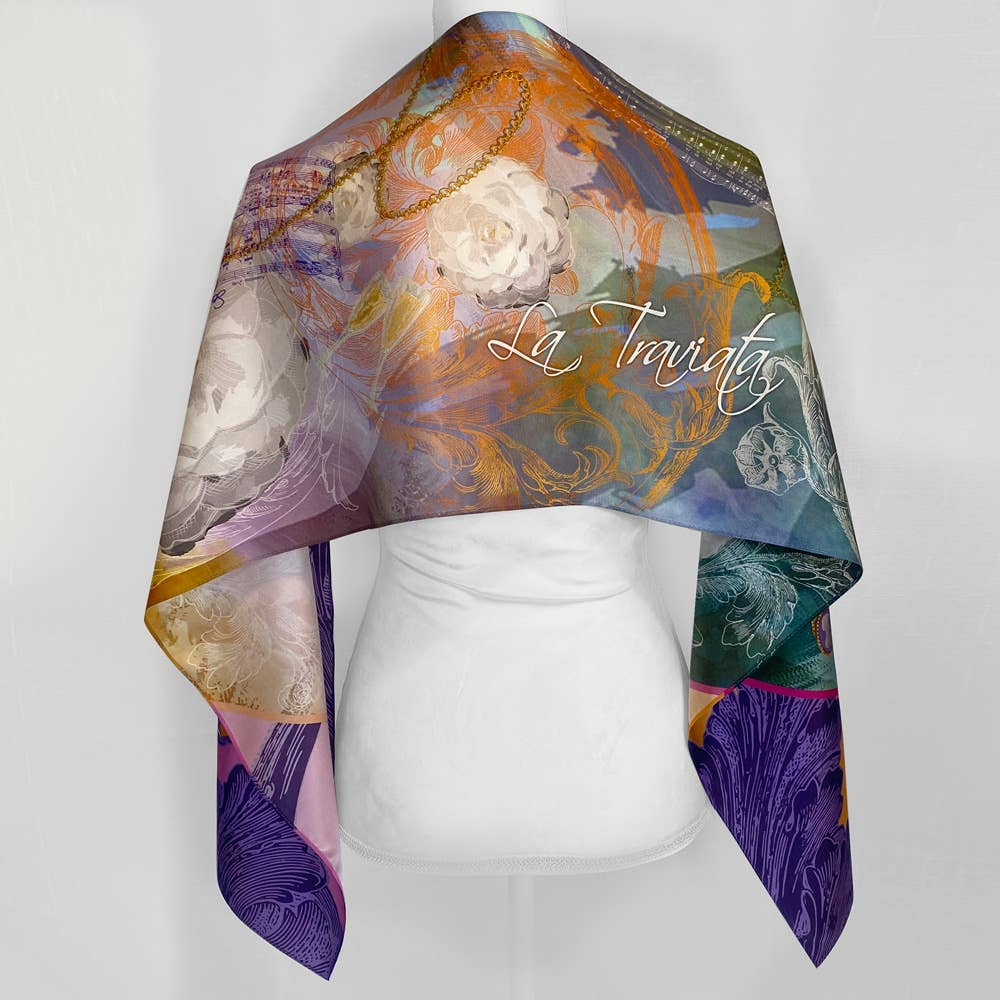 La Traviata Oblong Silk Scarf