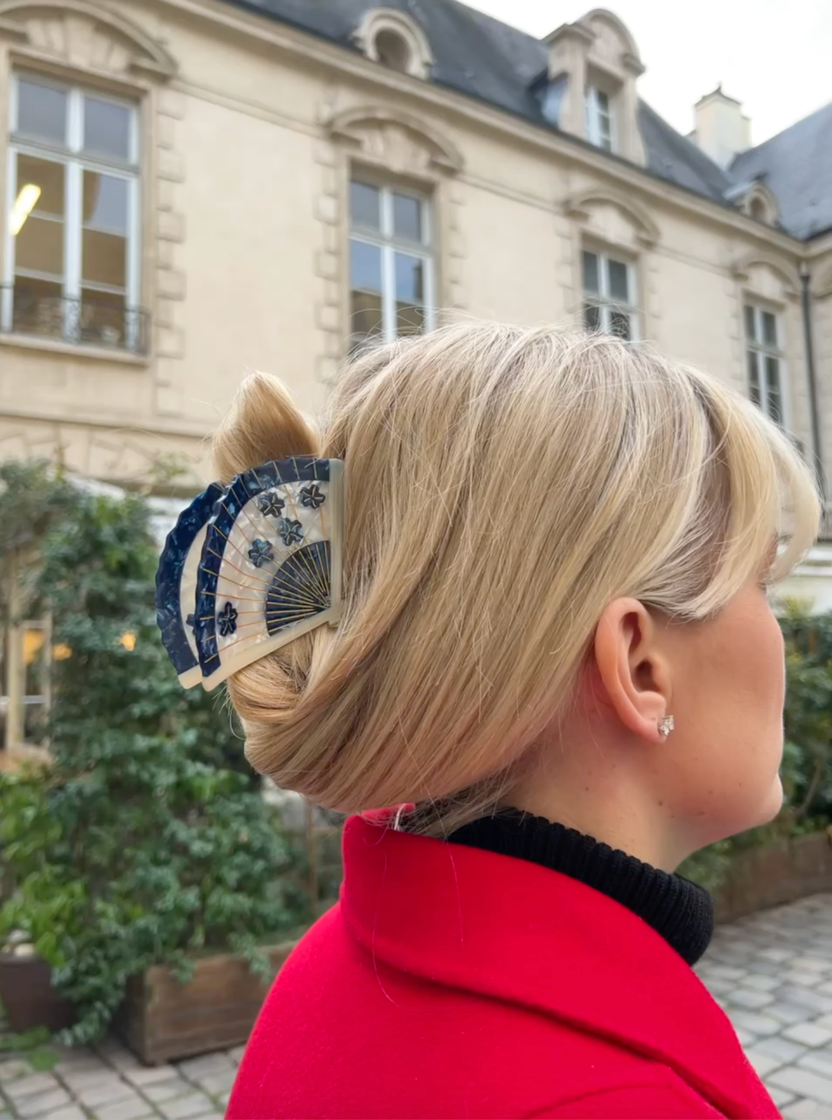 Hand-painted Blossom Fan Claw Hair Clip | Eco-Friendly