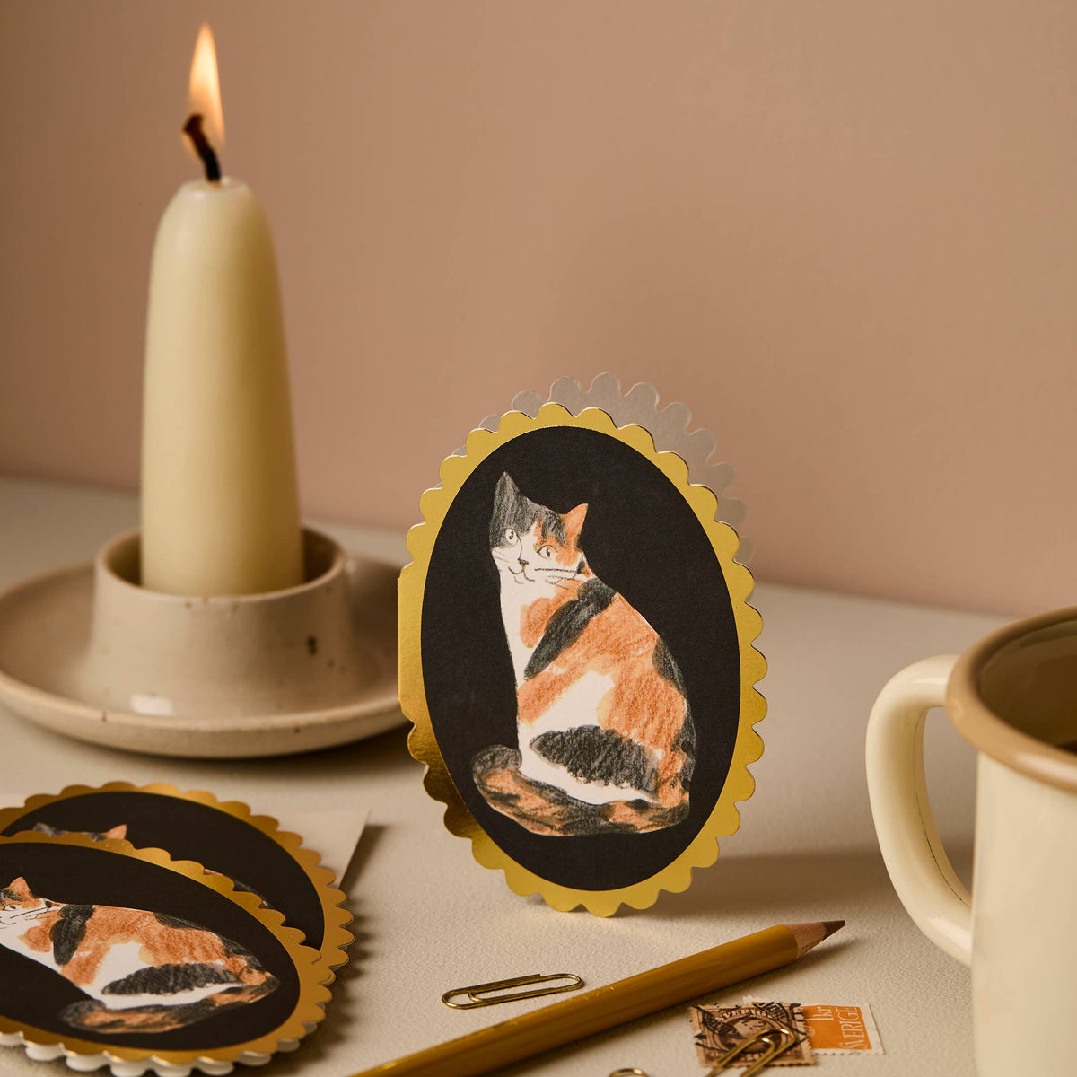 Calico Cat Mini Card