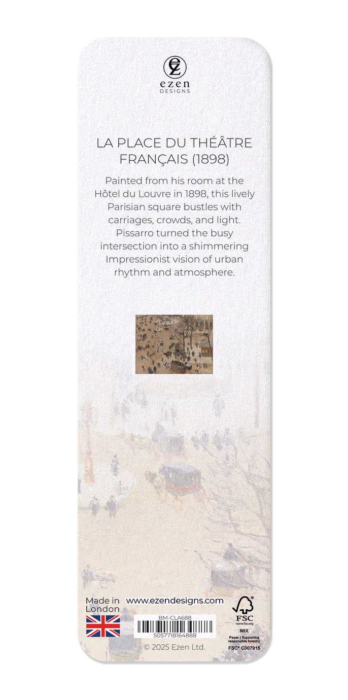 LA PLACE DU THÉÂTRE FRANÇAIS (1898): Painting Bookmark