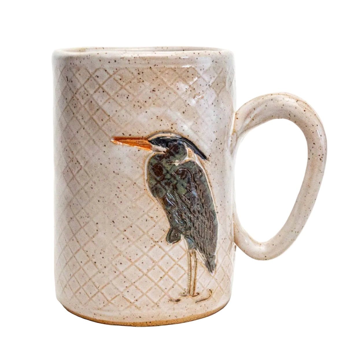 Blue Heron Stoneware Mug