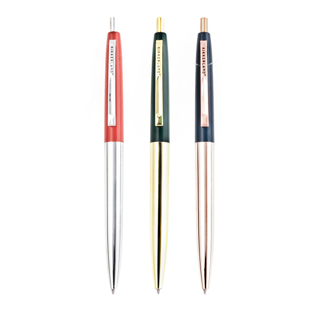 Set of 3 Metal Retro Pens