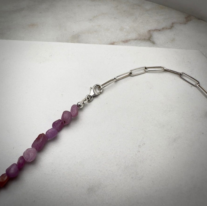 Ruby Pebble Necklace