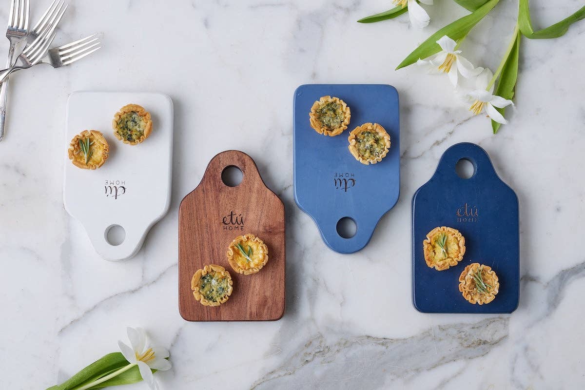 Small Dutch Cheese Board with Spreader - Navy Blue