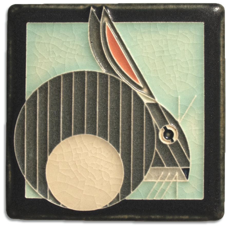 Motawi 4x4 Hare Art Tile
