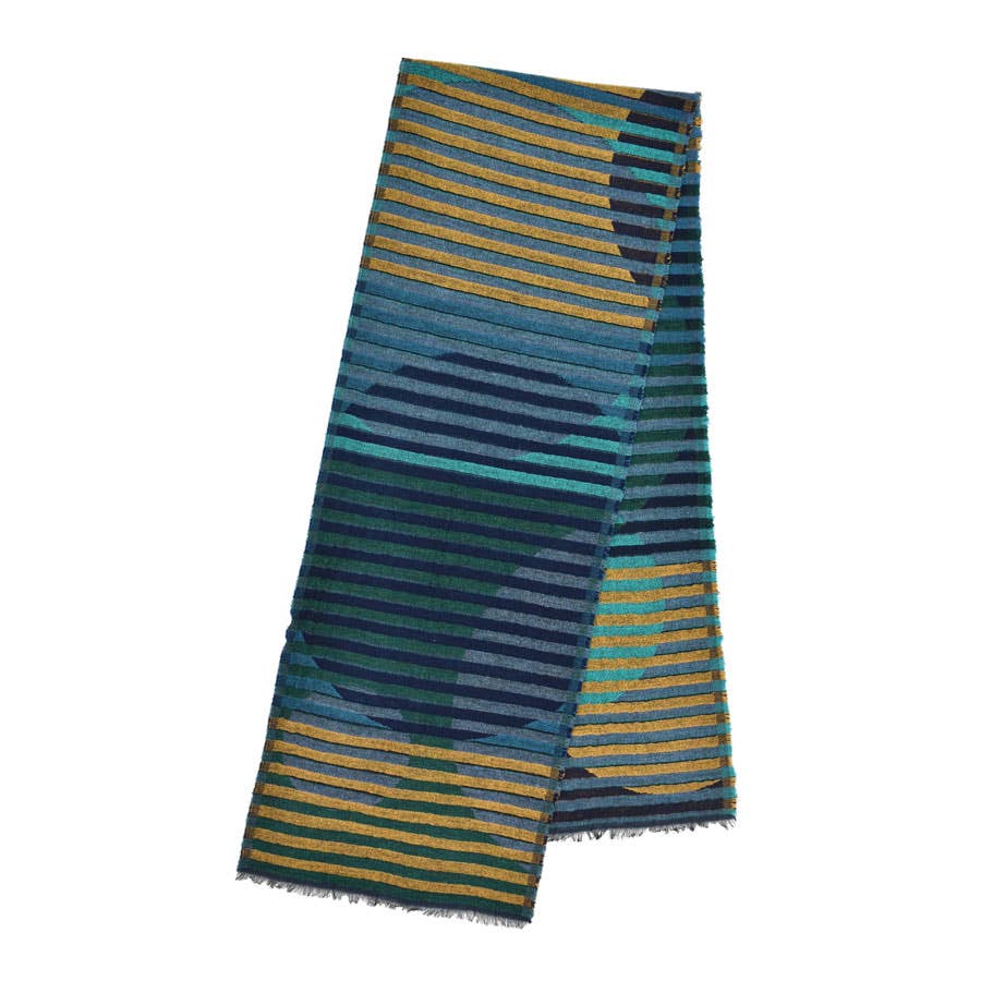 Enya Narrow Circle/Stripe Woven Scarf