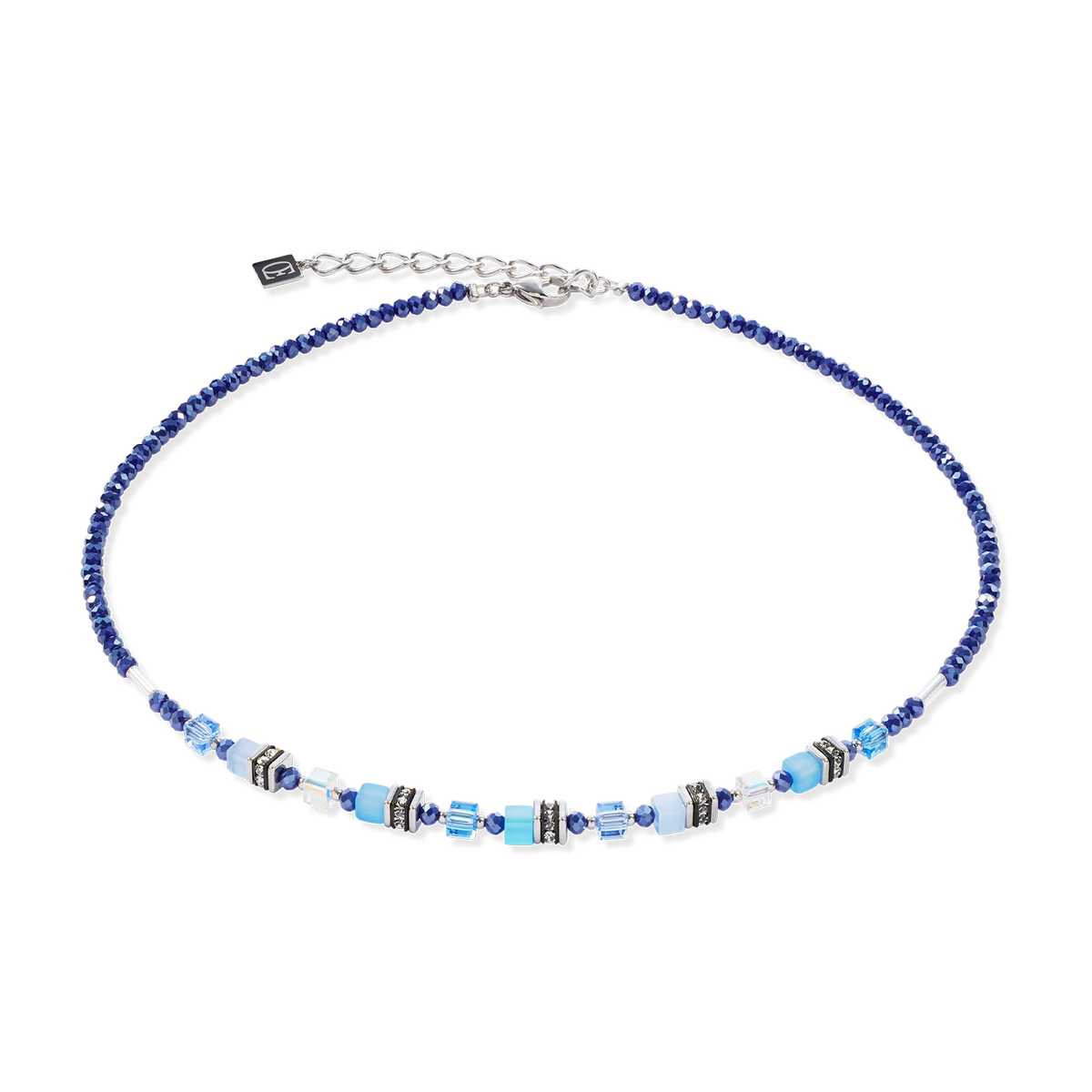 Necklace Mini Cubes blue