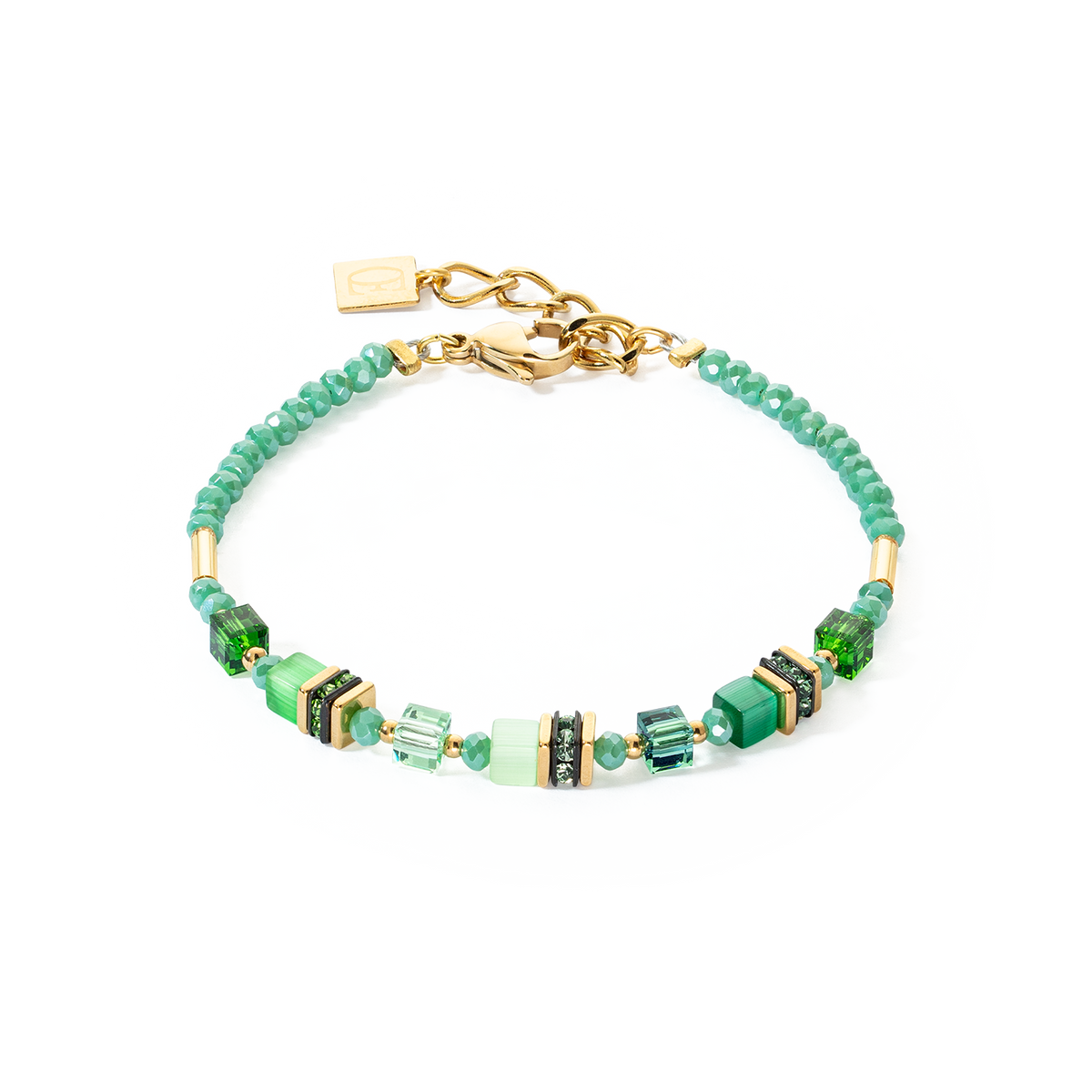 Bracelet Mini Cubes green