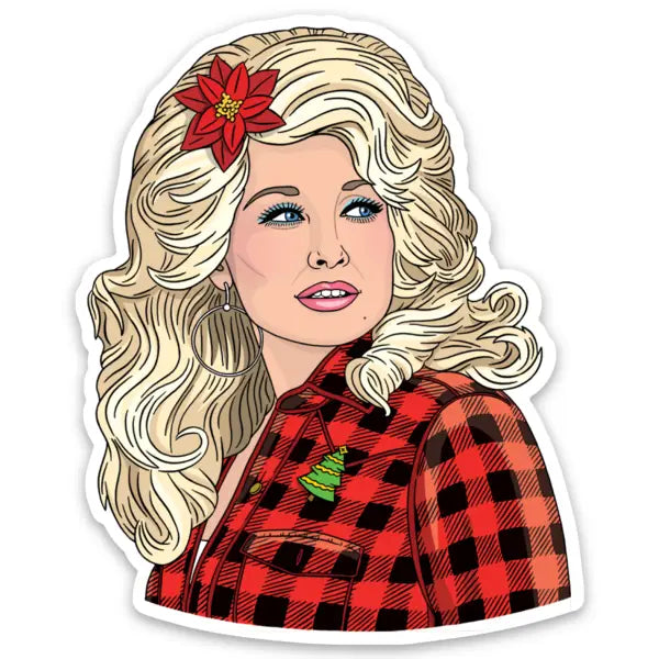 Dolly Christmas Die Cut Sticker