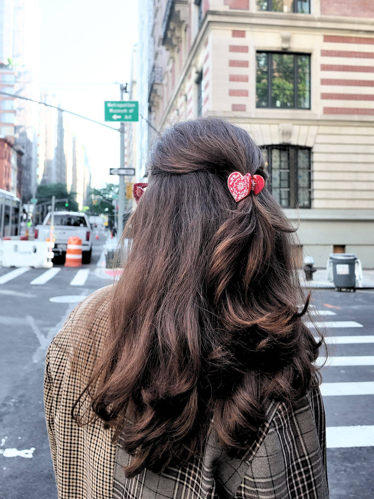 Mini Paisley Heart Claw Hair Clip