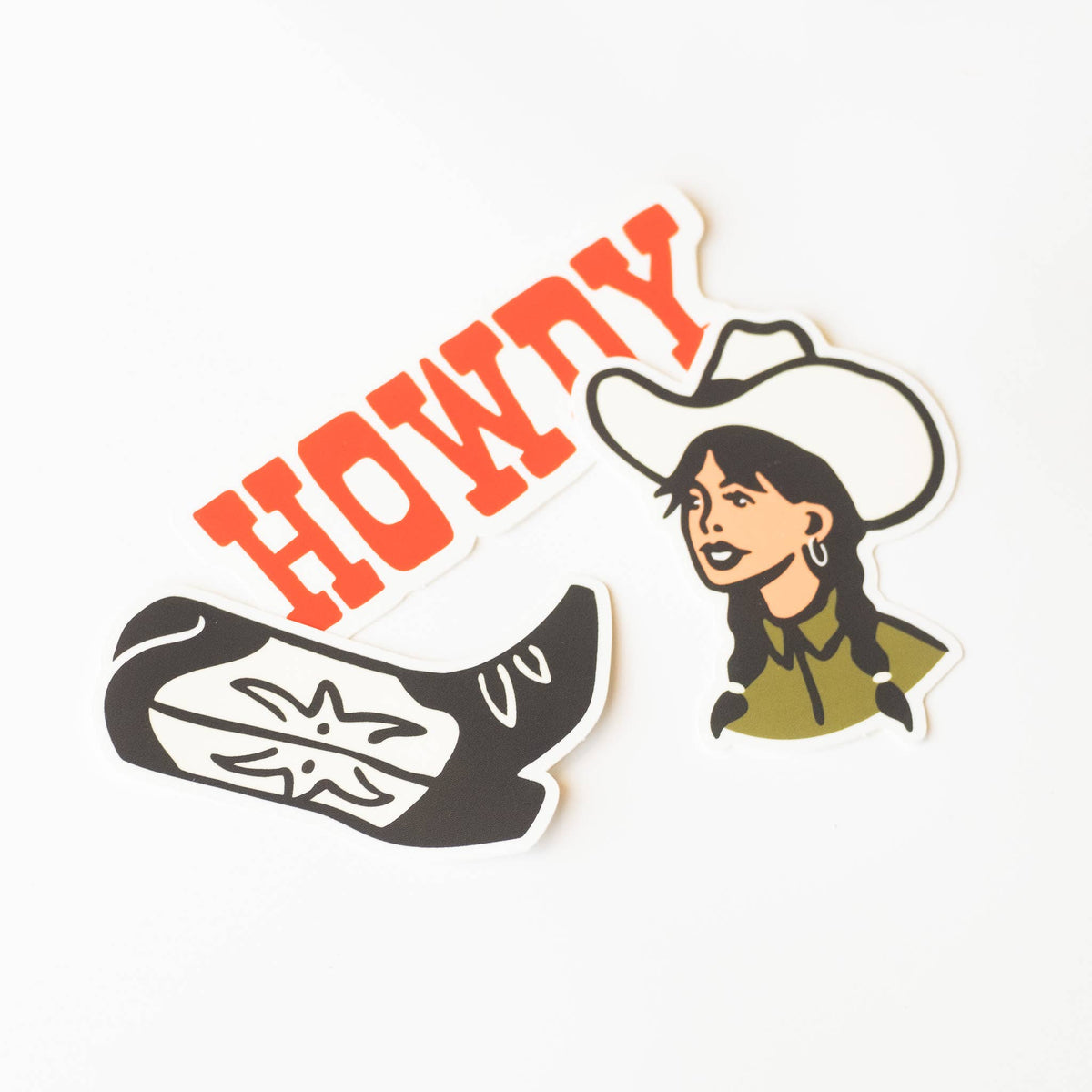 Country Cowgirl Vinyl Sticker Three-Pack