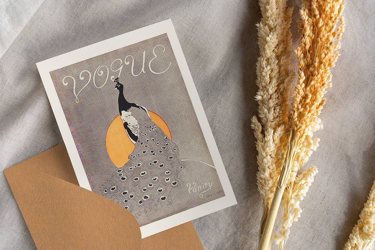 Vintage Vogue Magazine Postcard