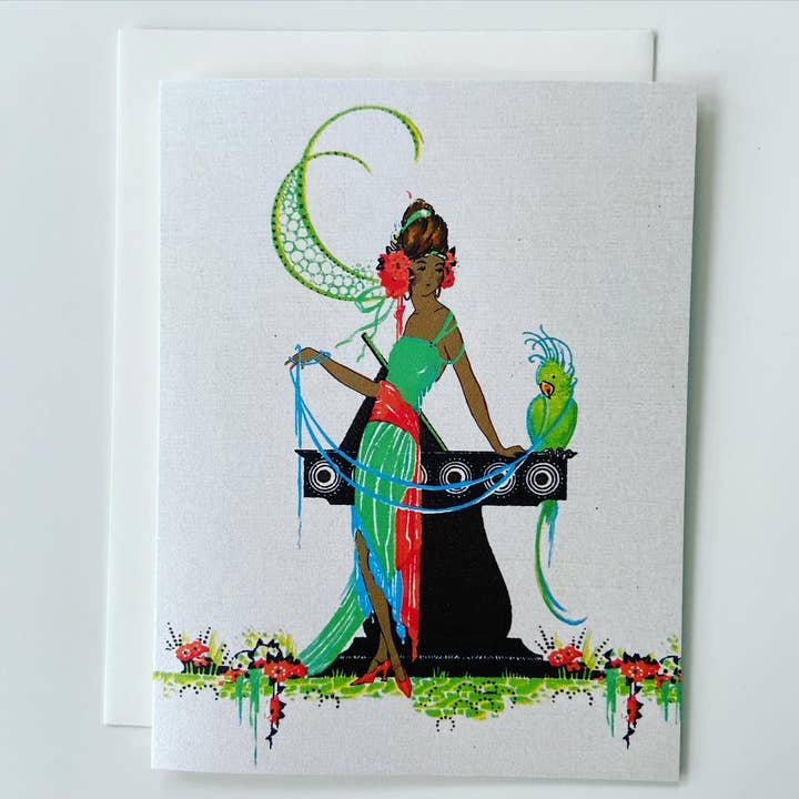 6 Art Deco Lady Vintage Style Card Set