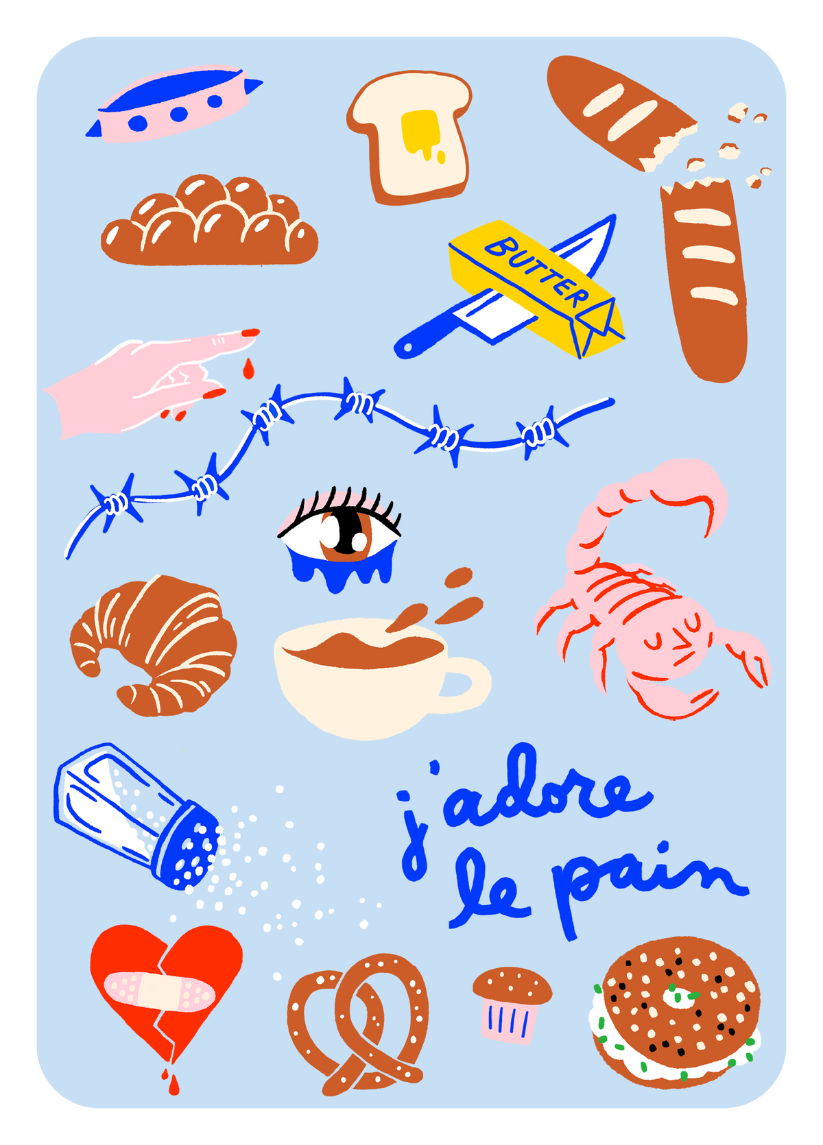 J&#39;Adore Le Pain Iron On Sheet Set