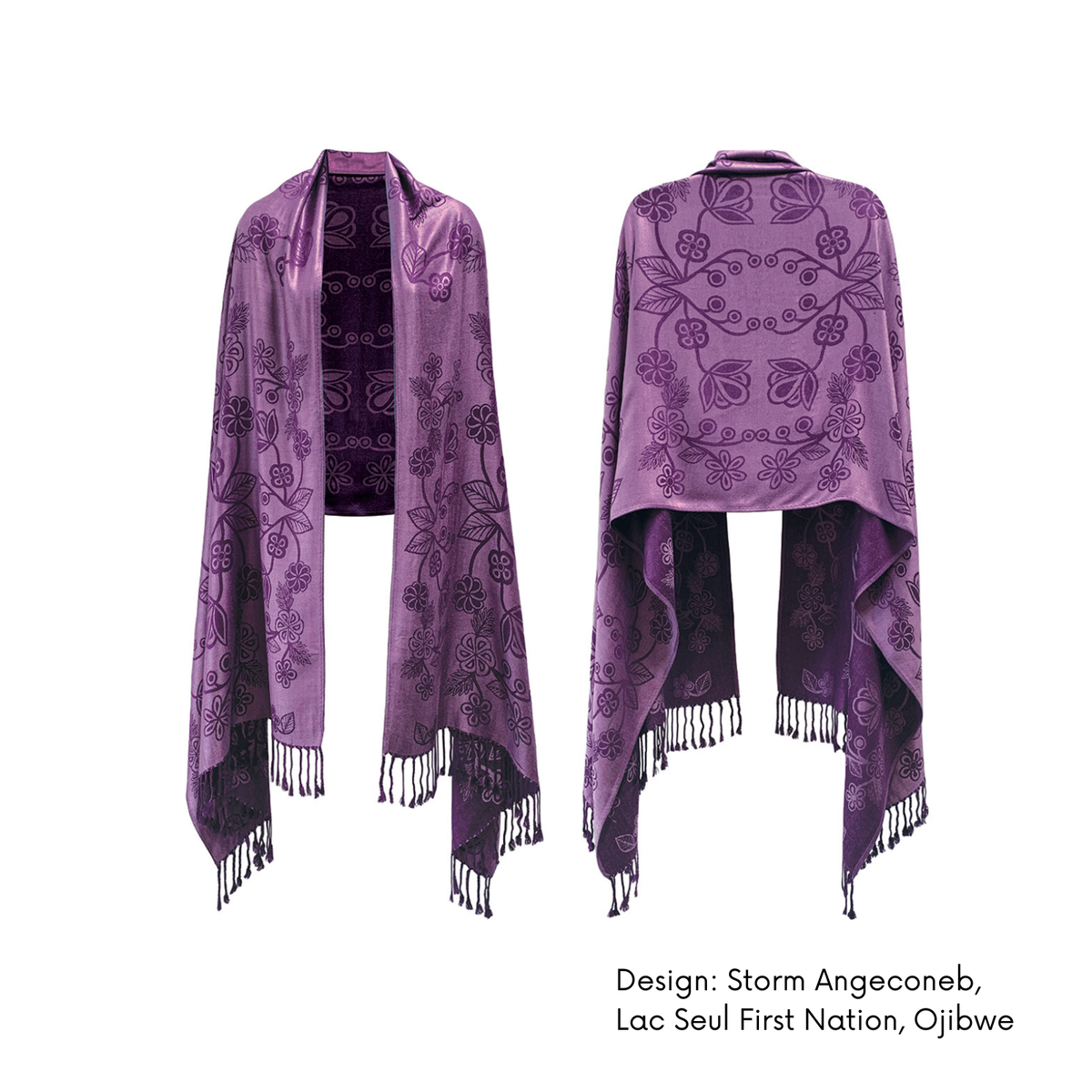 Shawl With Contemporary Indigenous Design