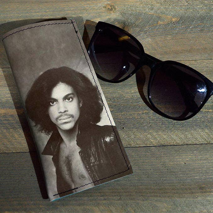 Prince - Printed Leather Eyeglasses Case