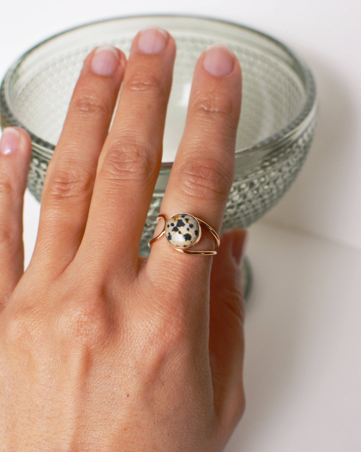 Lasso Ring, Dalmatian Jasper