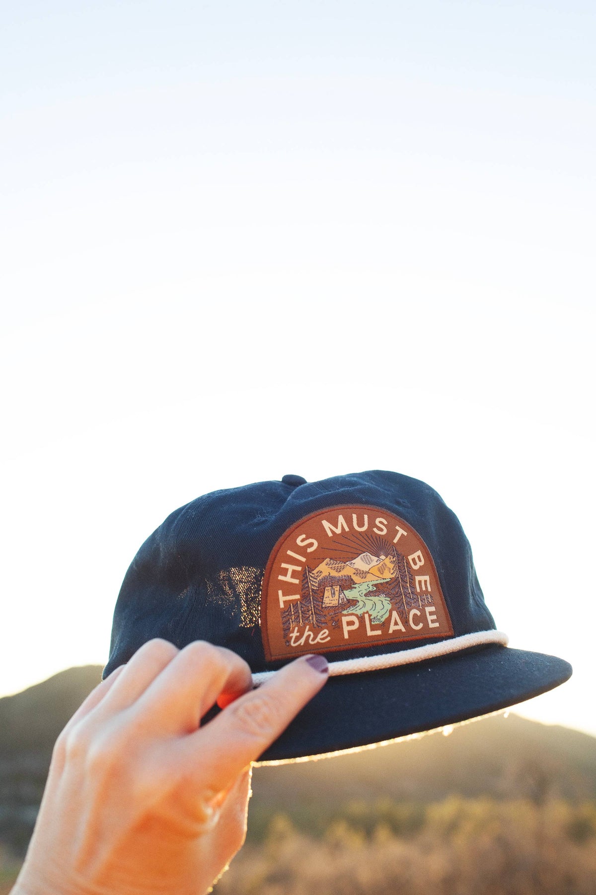 Cotton Snapback Rope Hat | This Must Be the Place: Mountains