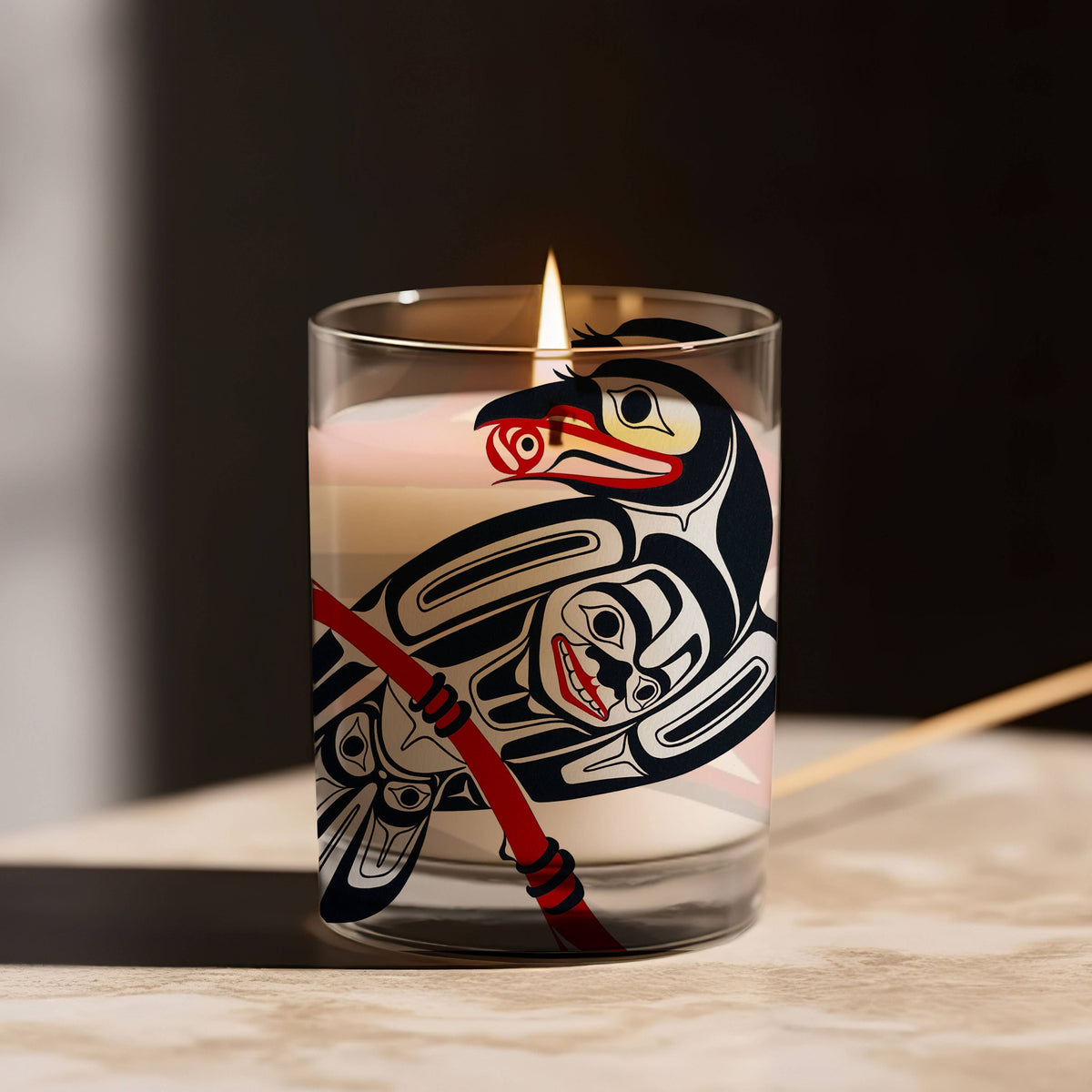 Indigenous Art Essential Oil Candle | Raven