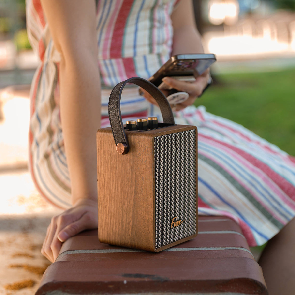 Fuse Andle Bluetooth Speaker with Handle - Brown