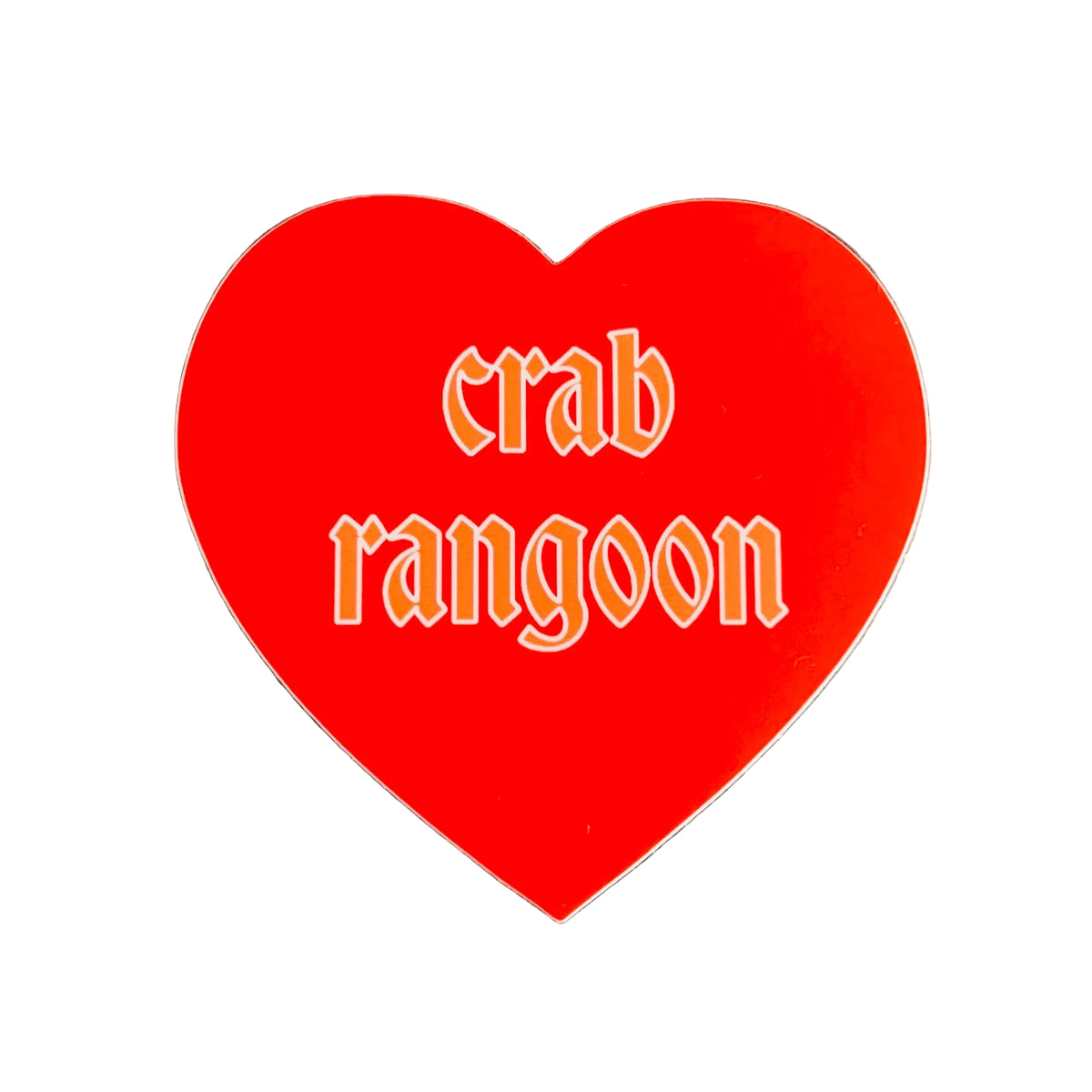 Crab Rangoon Heart Sticker