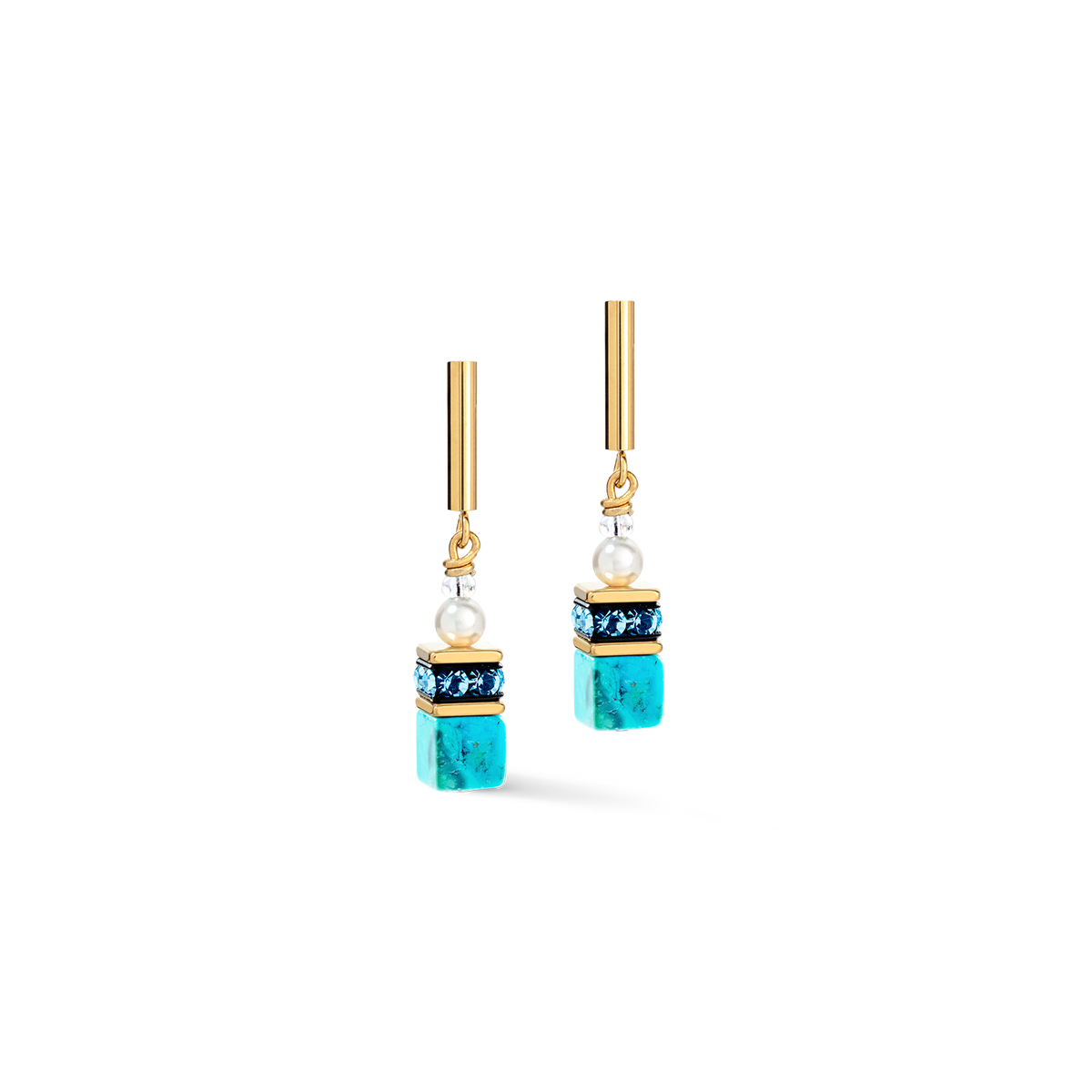 Precious Fusion Pearls earrings turquoise